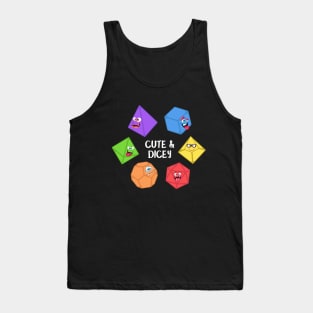 Funny Polyhedral Dice Set Monster Cute and Dicey Tabletop RPG Tank Top